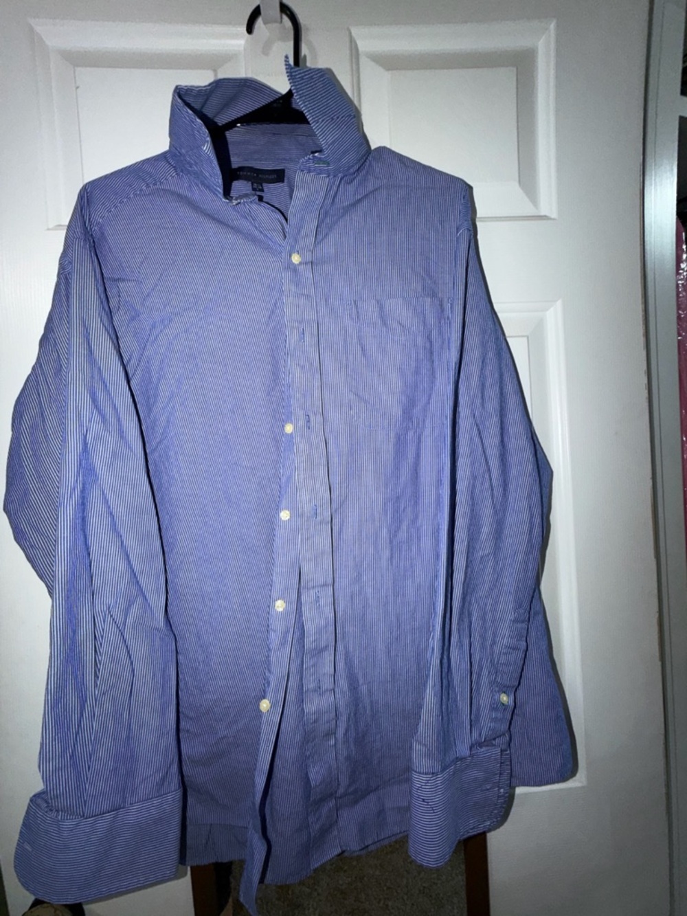 Tommy Hilfiger Blue Striped Dress Shirt